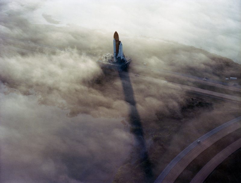 Illustration for article titled A Foggy Morning Adds Surrealism to the Wonder of Spaceflight